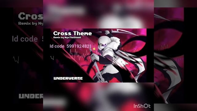 X tale Cross/Sans theme [remake] roblox id. смотреть онлайн