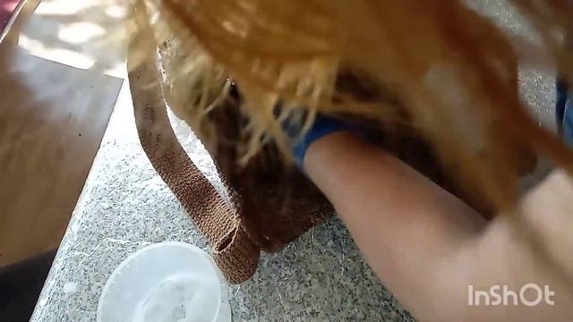 Как придать жесткость сумке из джута. смотреть онлайн