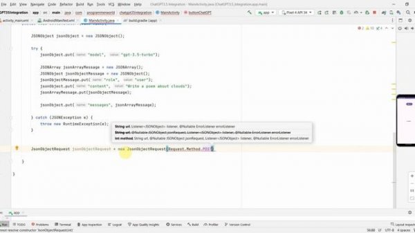 How to integrate Open AI Chat GPT model "gpt-3.5-turbo" in your Android app?