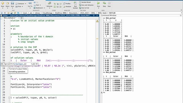 Fourth-order Runge-Kutta method (MATLAB) смотреть онлайн