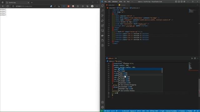 Scroll Top Button using HTML, CSS & JS | Smooth Scrolling Effect Bottom to Top смотреть онлайн