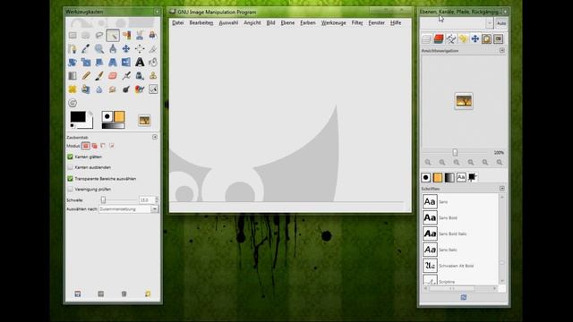 Gimp Lernen teil 1 Die Arbeitsoberfläche [Deutsch] смотреть онлайн