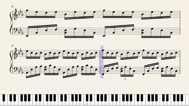 Bach, G Minor. [Piano Tutorial + Sheets]