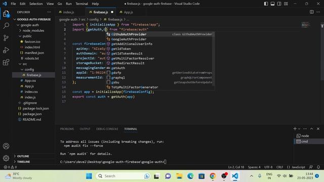 Firebase google authentication in React js project. смотреть онлайн