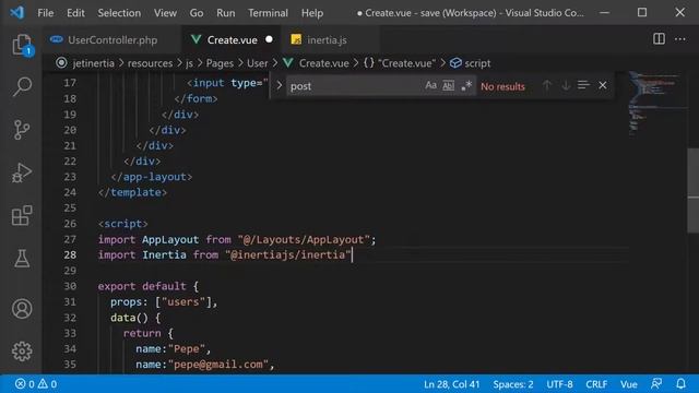 ? Primeros pasos con Laravel Inertia.js: Terminar componente de creación: CRUD | 6 смотреть онлайн