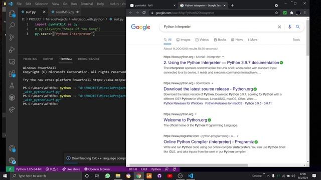 Play YouTube Video, Search and Get information from Web Using Python смотреть онлайн