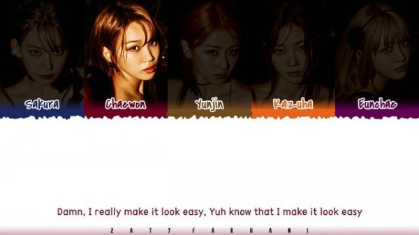 LE SSERAFIM (르세라핌) - 'EASY' Lyrics [Color Coded_Han_Rom_Eng]