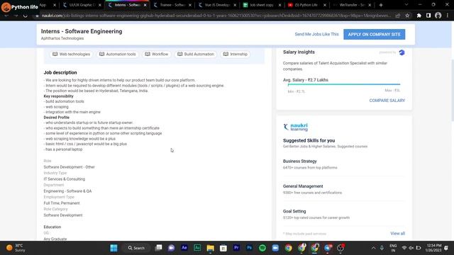 Vue js Developer | Intern Software Engineer | IT Job Notifications | Software Jobs смотреть онлайн