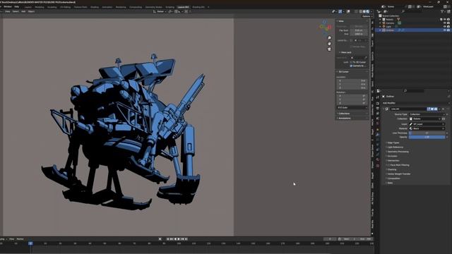 Outlines in Blender (Basics of Freestyle, Line Art Modifier and Inverted Hull) смотреть онлайн