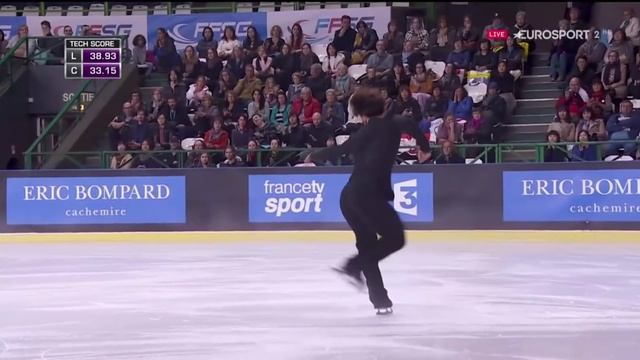 2015 Trophee Eric Bompard 김진서 Jin Seo KIM SP (B.ESP) British Commentary смотреть онлайн