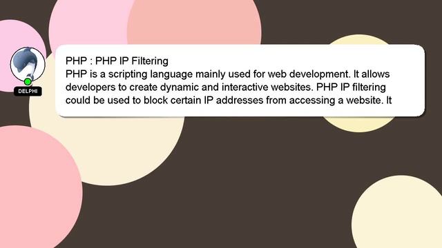 PHP : PHP IP Filtering смотреть онлайн