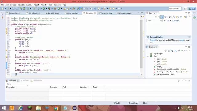 live coding java menghitung luas dan keliling смотреть онлайн