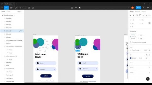 Login signup screen in figma | UI/UX | Figma