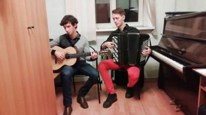 Н. Богословский - Темная ночь. Обработка для баяна и гитары Котяшкина Ильи