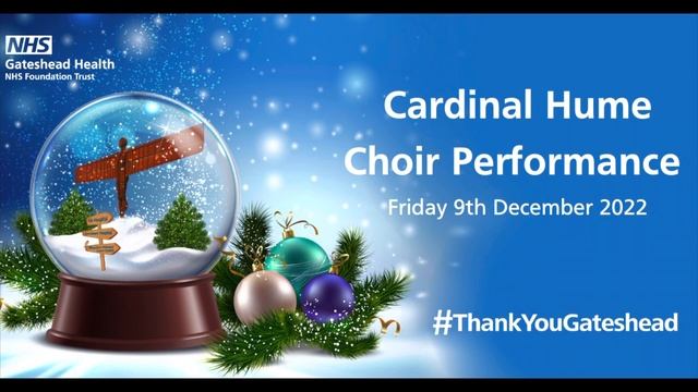 Gateshead Health NHS Welcomes Cardinal Hume Choir