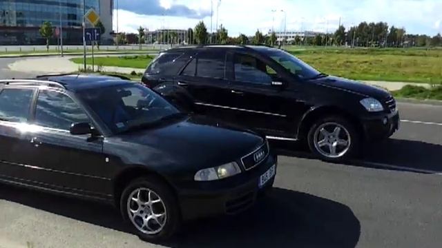 Audi s4 b5 vs Mercedes ML 63 amg смотреть онлайн