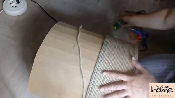 КОРЗИНА для белья из картона и джутового канатика / своими руками / Jute basket/ DIY Yuli at home