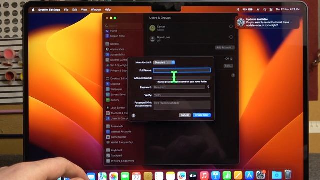 How To Create New Account On Macbook Air M2 2023