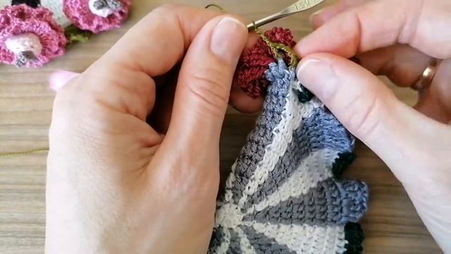 Восхитительно Эффектная салфетка с цветами крючком 2 - Я ЧАСТЬ. A Crocheted Napkin.
