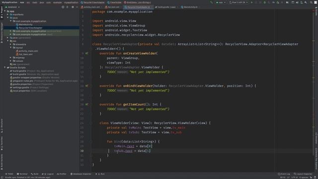 앱에서 RecyclerView 사용하기::Android Studio에서 Kotlin으로#10 смотреть онлайн