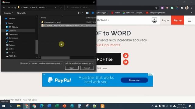 PDF TO WORD using ILOVEPDF смотреть онлайн