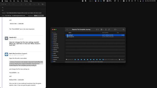 Editing "Deponia - Complete Journey" config.ini file on macOS. смотреть онлайн