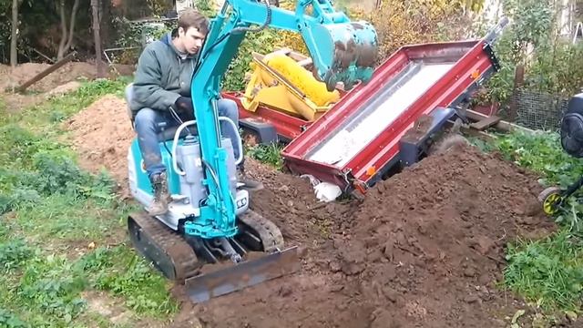 мини-экскаватор Kobelco SK005 Mini (micro) excavator – escavatore– bagger – pelle – micro shovel смотреть онлайн
