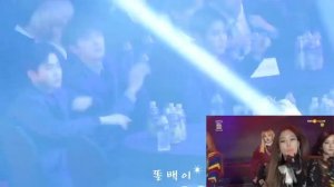 EXO reaction to BLACKPINK Seoul Music Awards 170119