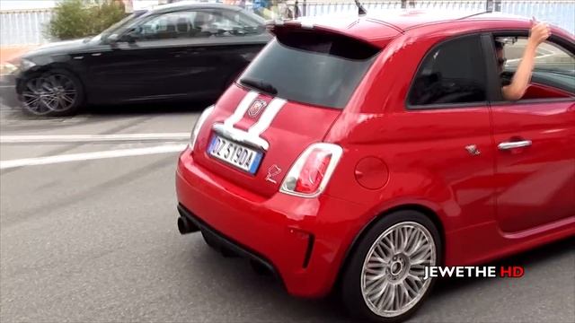 Fiat 500 Abarth Driving Around in Monaco! Accelerations & SOUNDS! (1080p Full HD) смотреть онлайн