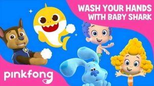 Wash Your Hands with Baby Shark, Chase, Blaze & Blue | Nick Jr. Crew x #BabySharkHandWashChallenge