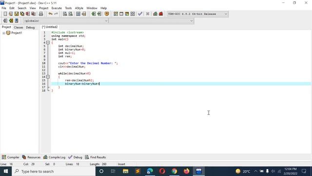 C++ program to convert Decimal to Binary without using Array смотреть онлайн