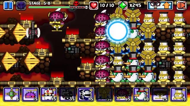 Tiny Defense 2 Perfect Game Volcano 5-6, 5-7, 5-8, 5-9, 5-10