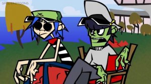 Murdoc and 2D Explain how Gorillaz met