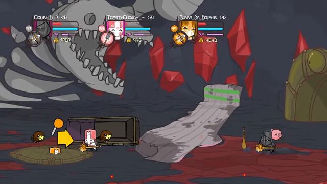 Castle Crashers insane mode necromancer 3 player game смотреть онлайн