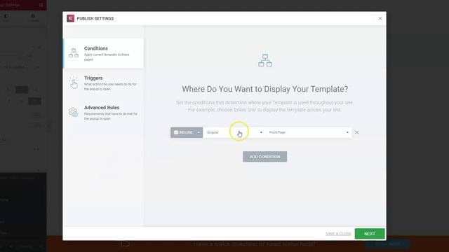 Elementor Pro Tip: How to change or edit template or popup condition смотреть онлайн
