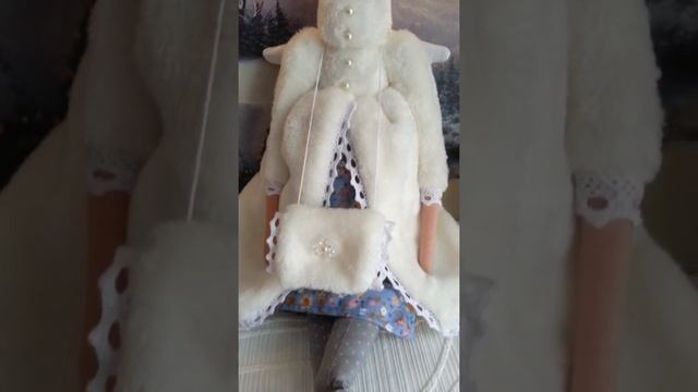 Тильда Зимний Ангел на коньках. смотреть онлайн