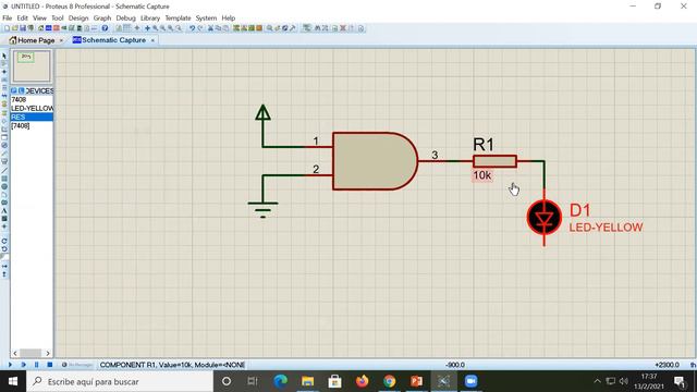 Compuerta 7408 en Proteus смотреть онлайн