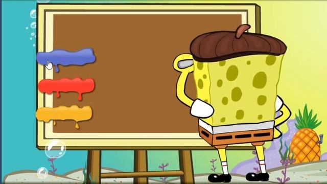 Игра Губка Боб рисует животных онлайн смотреть онлайн