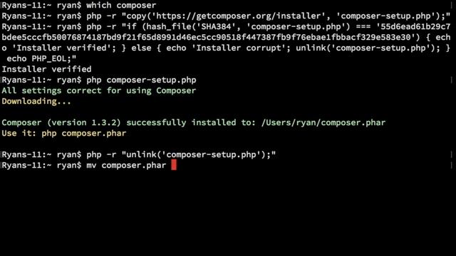 Installing Composer on macOS and Windows смотреть онлайн