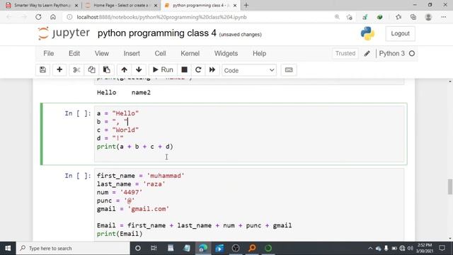 How to String Concatenation in Python Programming (URDU-HINDI) смотреть онлайн