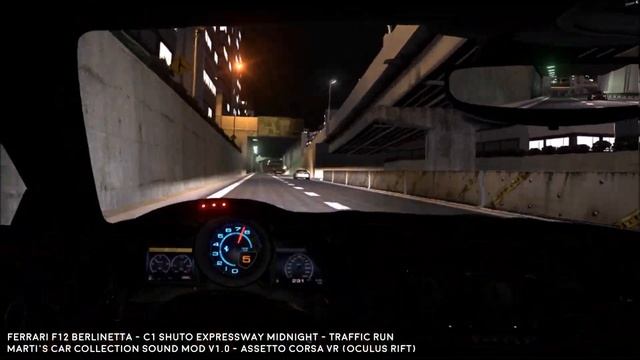 Ferrari F12 Berlinetta Traffic Run - Assetto Corsa VR - Oculus Rift - AI Traffic C1 Shuto Expresswa смотреть онлайн