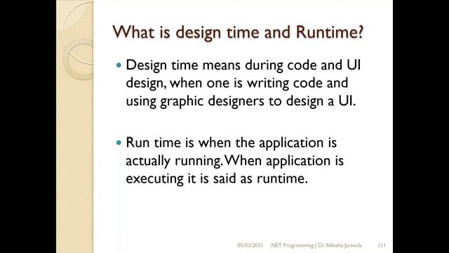 VB.NET Lecture 68(Part 6) - What is Design Time and Runtime? | Hindi смотреть онлайн