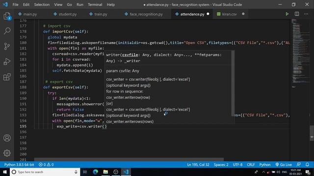 8/9 - Advance face recognition automatic attendance system in python OpenCV смотреть онлайн
