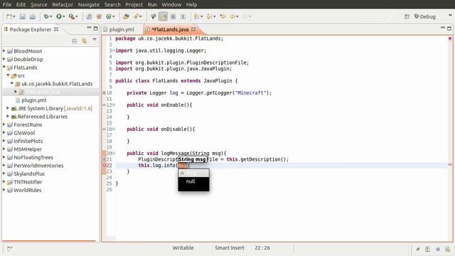 Java Bukkit Plugin Tutorial: Flat Terrain Generator - Intro / Set-up [part 01] смотреть онлайн