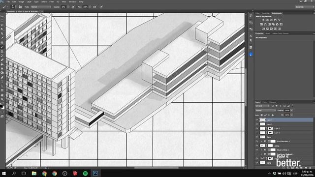 Easy Axonometric Diagram Tutorial with Sketchup and Photoshop смотреть онлайн