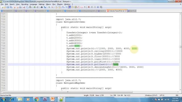 Lesson - 12 : Collections Framework - 1.6 Enhancements (NavigatableSet And Map) смотреть онлайн