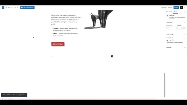 Elephant Charity WordPress Theme - Block Patterns смотреть онлайн