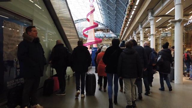[4K LONDON WALKING TOUR] St. Pancras station смотреть онлайн