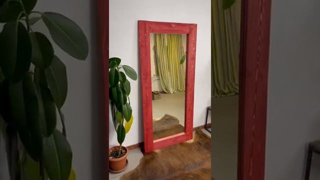 Зеркало 1900мм х 900мм. Рама 140мм. Цвет Красный. "Тайга". Loft-Life.ru смотреть онлайн
