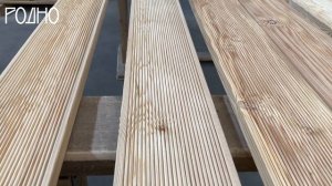 Рифленая террасная доска (вельвет) из лиственницы.